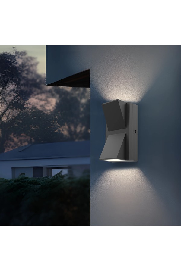 Braytron VEKTA C WL.2 GRY 2x6W 3IN1 IP65 WALL LIGHT