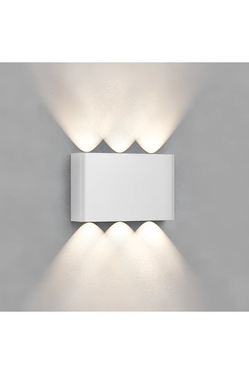 Braytron VECTOR B WL WHT 6x1W 3IN1 IP65 WALL LIGHT