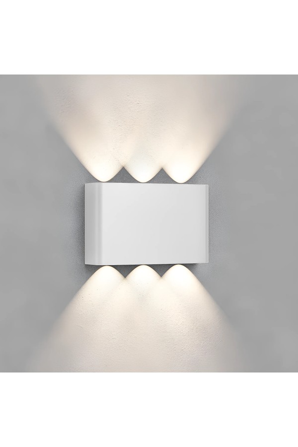 Braytron VECTOR B WL WHT 6x1W 3IN1 IP65 WALL LIGHT
