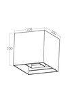 Braytron VEKTA B WL.2 GRY 1xG9 IP54 WALL LIGHT