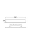Braytron LINE 75 18W BLC IP54 LED WALL LIGHT