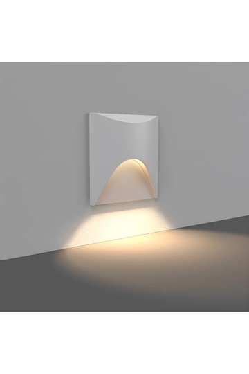 Braytron VEKSUS SQR WHT 3W 3000K IP65 WALL LIGHT