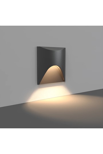 Braytron VEKSUS SQR BLC 3W 3000K IP65 WALL LIGHT