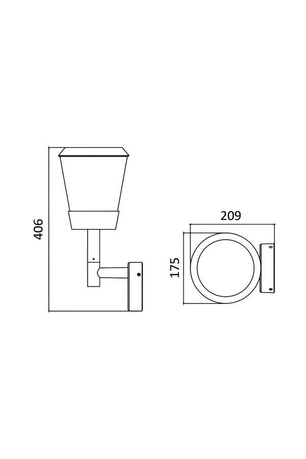 Braytron PARIS WLA 1xE27 IP54 WALL LIGHT