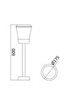 Braytron PARIS 600 1xE27 IP54 BOLLARD LIGHT