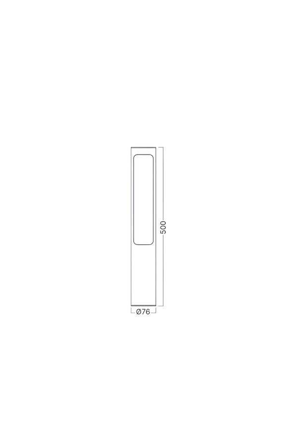 Braytron PALMIRA 500mm 15W 3000K BLC IP65 LED BOLLARD