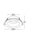 Braytron TETRA IP RND WHT IP54 SPOTLIGHT