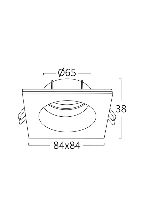 Braytron TETRA IP SQR BLC IP54 SPOTLIGHT