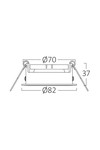 Braytron TETRA F RND BLC IP20 SPOTLIGHT