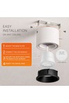 Braytron GATA SR 1D 10W 3IN1 RND WHT BLC SPOTLIGHT