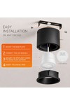 Braytron GATA SR 1D 10W 3IN1 RND BLC BLC SPOTLIGHT