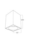 Braytron BETA 9414 SQR BLC GU10 SPOTLIGHT