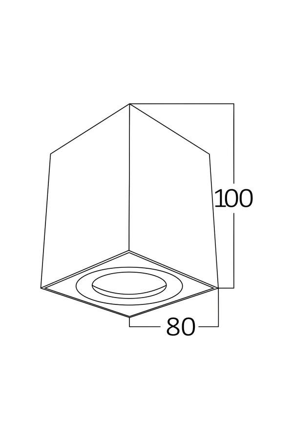 Braytron GAMA 8010 SQR BLC GU10 SPOTLIGHT
