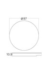 Braytron STEP A CR1 RND WHT STEPLIGHT COVER