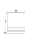 Braytron STEP A CS2 SQR WHT STEPLIGHT COVER
