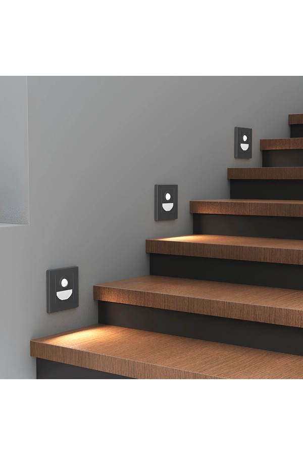 Braytron STEP BS SNS 1,5W 3IN1 GRY STEPLIGHT