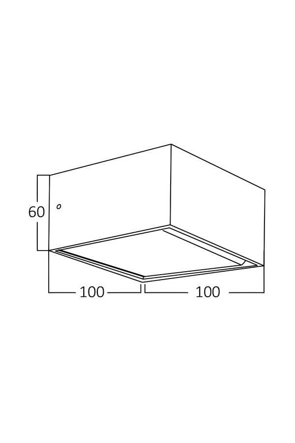 Braytron AVVA WL02 8W SQR BLC 3000K WALL LIGHT