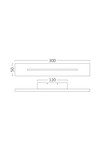 Braytron LEVA WL300 10W RCT BLC 3000K WALL LIGHT