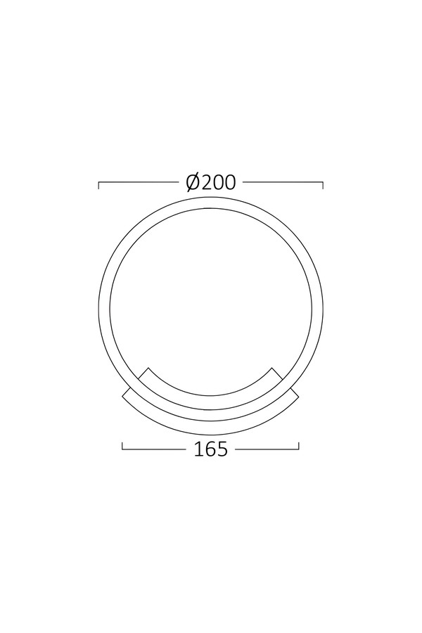 Braytron NELA WL1 12W RND BLC 3000K WALL LIGHT