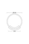 Braytron NELA WL1 12W RND BLC 3000K WALL LIGHT