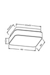 Braytron JADE SS SQR D490 40W 3IN1 IP20 CEILING FIXTURE