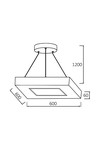 Braytron BLADE PD SQR BLC 45W 3IN1 CEILING LIGHT