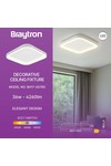 Braytron BELLA SLS SR SQR WHT 36W 3IN1 IP20 CEILING LIG