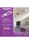 Braytron CRYSTAL D 55W 3IN1 RMT WHT CEILING LIGHT
