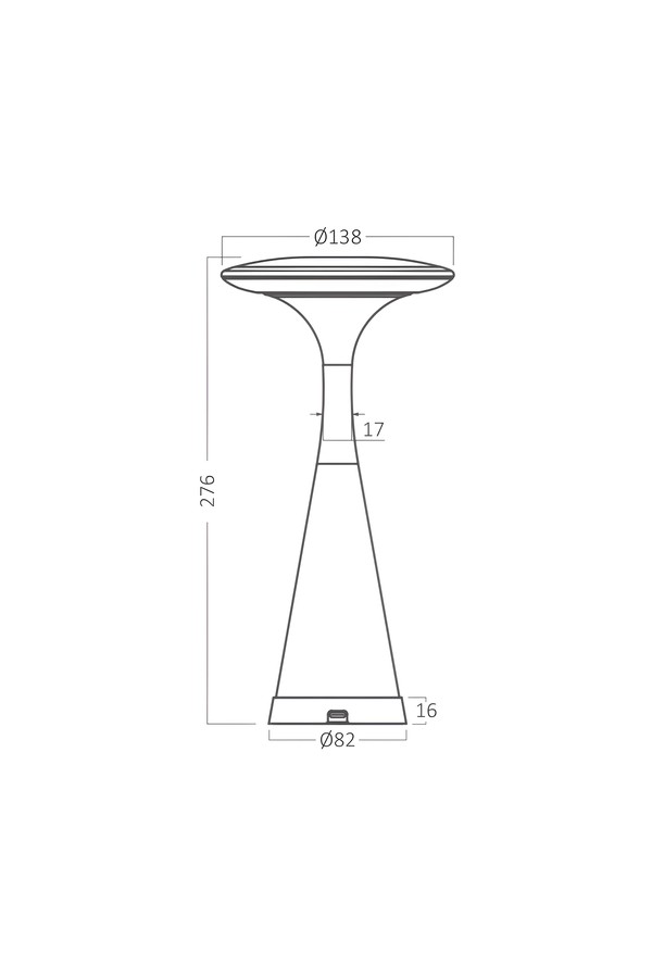 Braytron TOWER 2 BLC 3IN1 RCH TABLE LAMP