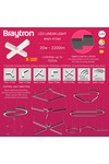 Braytron ALINE 55 CROSS 12W 335x335 3IN1 WHT IP20 LINEA
