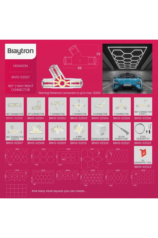 BRY-HEGZA-G1-180° 3-RIGHT-CLEAR-CONNECTOR