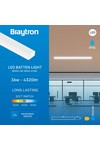Braytron PROLINE PT 36W 1.2MT SNS WHT 3IN1 LED BATTEN