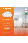 Braytron SMD CRP 6W RND 4NC WHT 3IN1 LED PANEL LIGHT