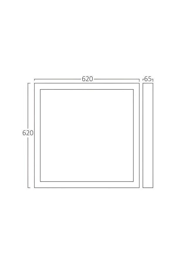 Braytron ALM 620x620 WHT SURFACE FRAME
