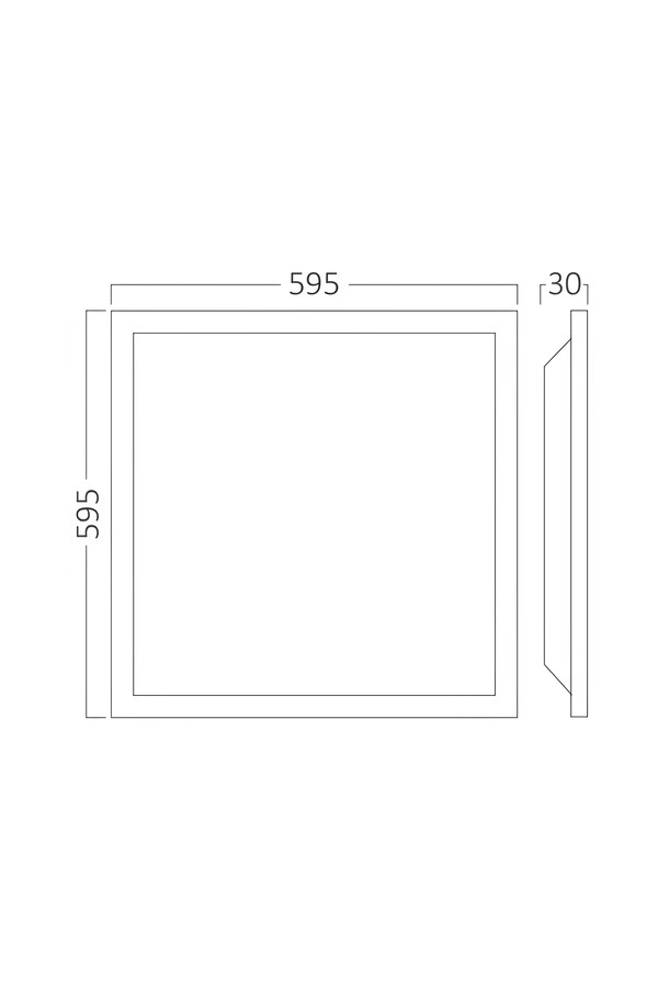 Braytron PANELLED RL 40W 595x595 4000K LED PANEL
