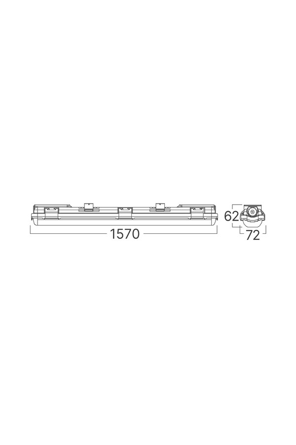 Braytron AQUALINE 1X 1.5MT DB PS IP65 WA.PROOF LIGHT