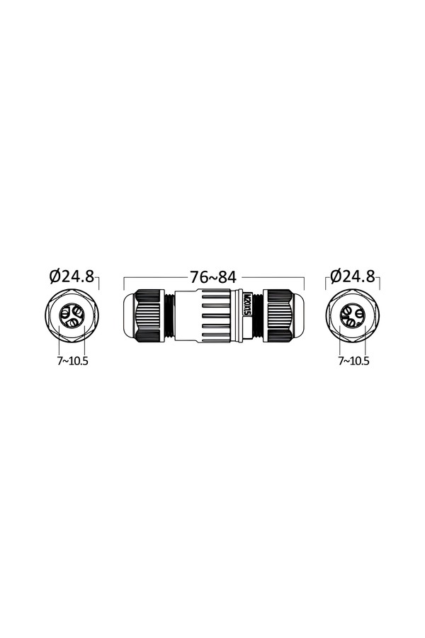 Braytron PG7 3LINE BLC IP67 CONNECTOR