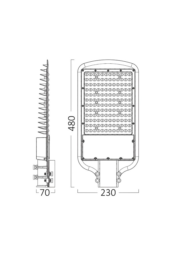 Braytron ST83 100W GRY 4000K IP66 LED STREET LIGHT