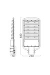 Braytron ST83 100W GRY 4000K IP66 LED STREET LIGHT