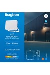 Braytron FLOOD WF 10W WHT 3IN1 IP65 LED FLOODLIGHT