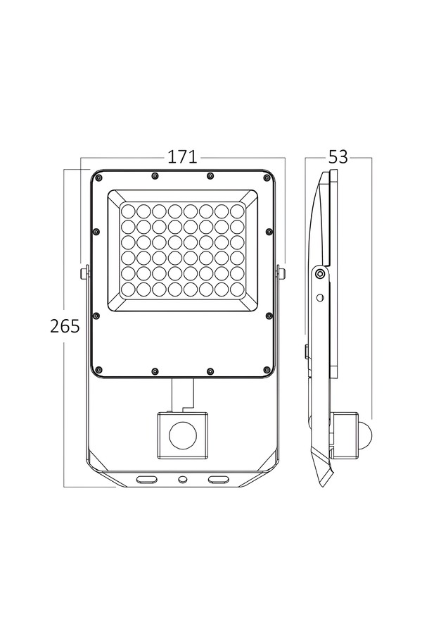 Braytron FLOOD PF 50W GRY 3IN1 SNS IP54 LED FLOODLIGHT