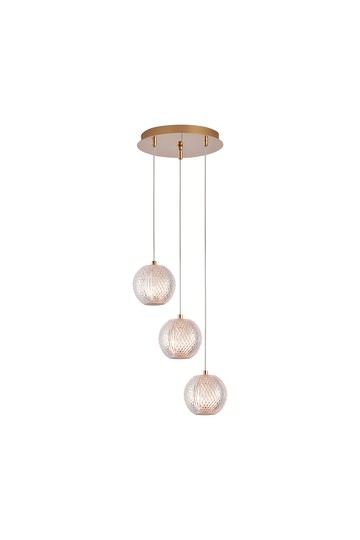 Braytron S001R 3H 3xG9 GLD PENDANT LIGHT