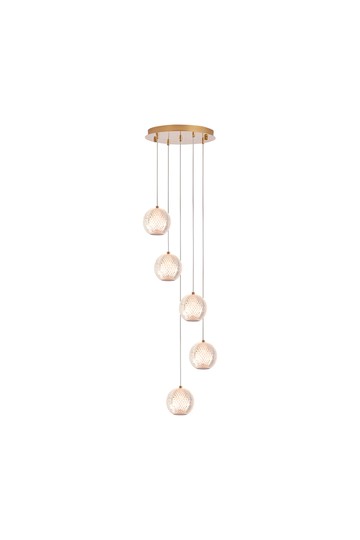 Braytron S001R 5H 5xG9 GLD PENDANT LIGHT
