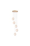 Braytron S001R 5H 5xG9 GLD PENDANT LIGHT