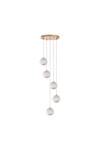 Braytron S001R 5H 5xG9 GLD PENDANT LIGHT
