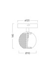 Braytron S001C 1H 1xG9 GLD WALL LIGHT