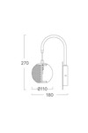 Braytron S001W 1H 1xG9 GLD WALL LIGHT