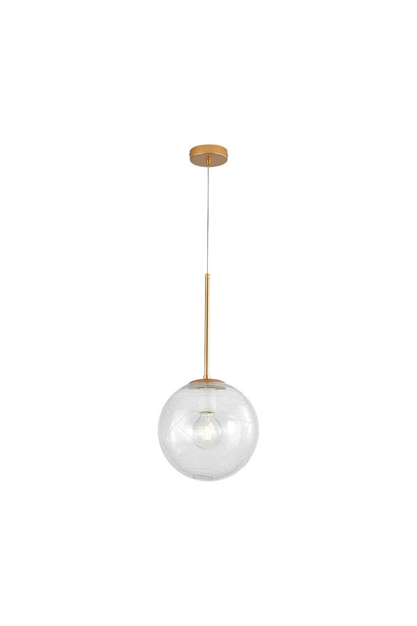 Braytron S002R 1H 1xE27 GLD PENDANT LIGHT