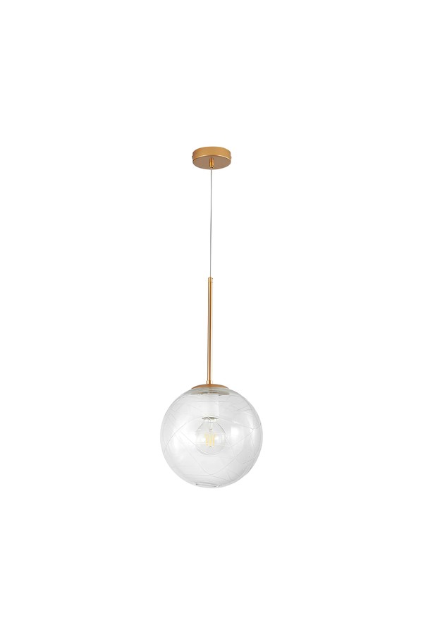 Braytron S002R 1H 1xE27 GLD PENDANT LIGHT