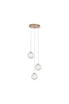 Braytron S002R 3H 3xG9 GLD PENDANT LIGHT